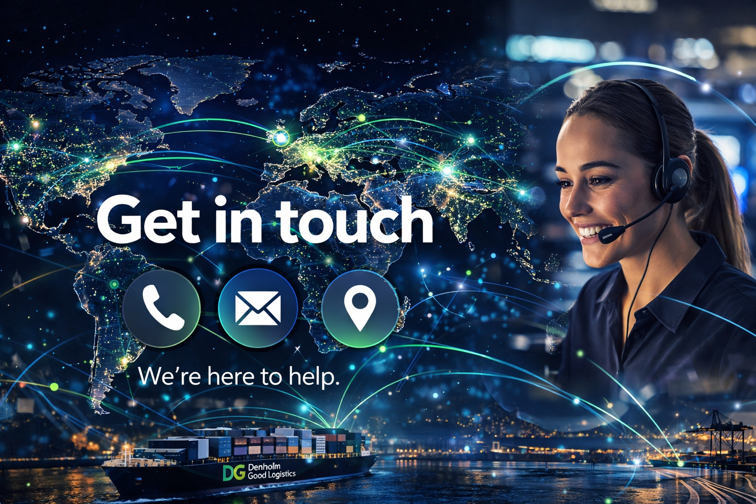 Denholm Good Logistics ofis ve kurumsal görsel